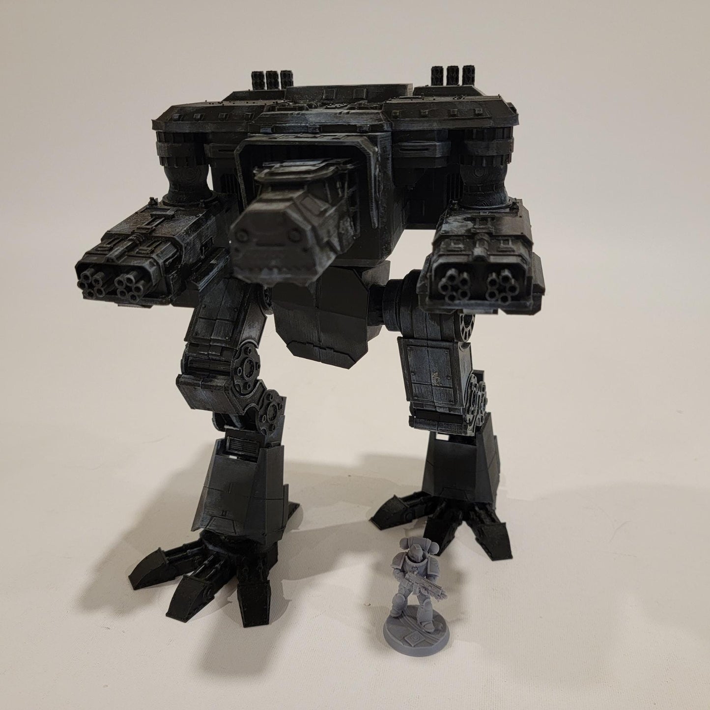 Dog Head Titan Proxy, Scout-Class Titan Walker, Magnet-Ready Weapons, 10.5” Tall, FDM Printed Model