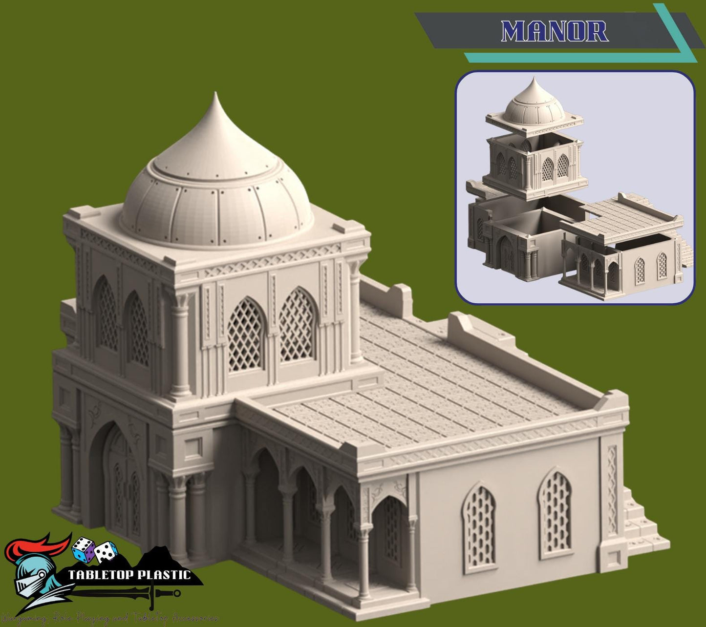 Epic Scale 15mm Desert Fortress City Terrain — Palaces, Walls & Hab Blocks Tabletop Scenery
