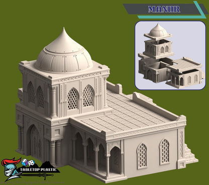 Epic Scale 15mm Desert Fortress City Terrain — Palaces, Walls & Hab Blocks Tabletop Scenery