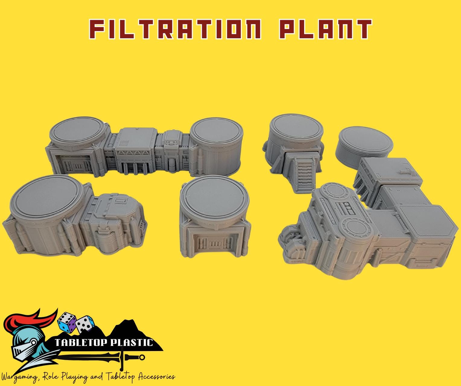 10mm Scale Industrial Zone Terrain: 10mm - 12mm Wargaming Scenery