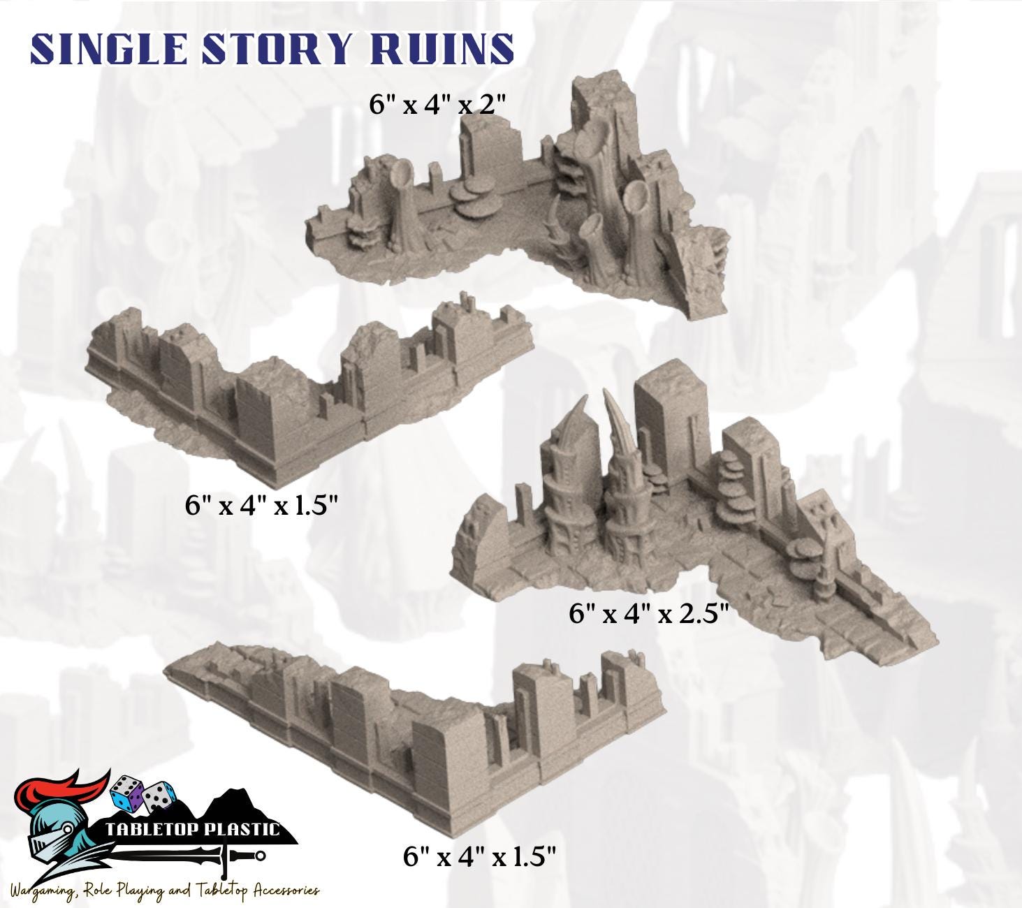 Evolved Alien Infestation Terrain, 28-32mm Sci-Fi Corner Ruins, Nests & Spores