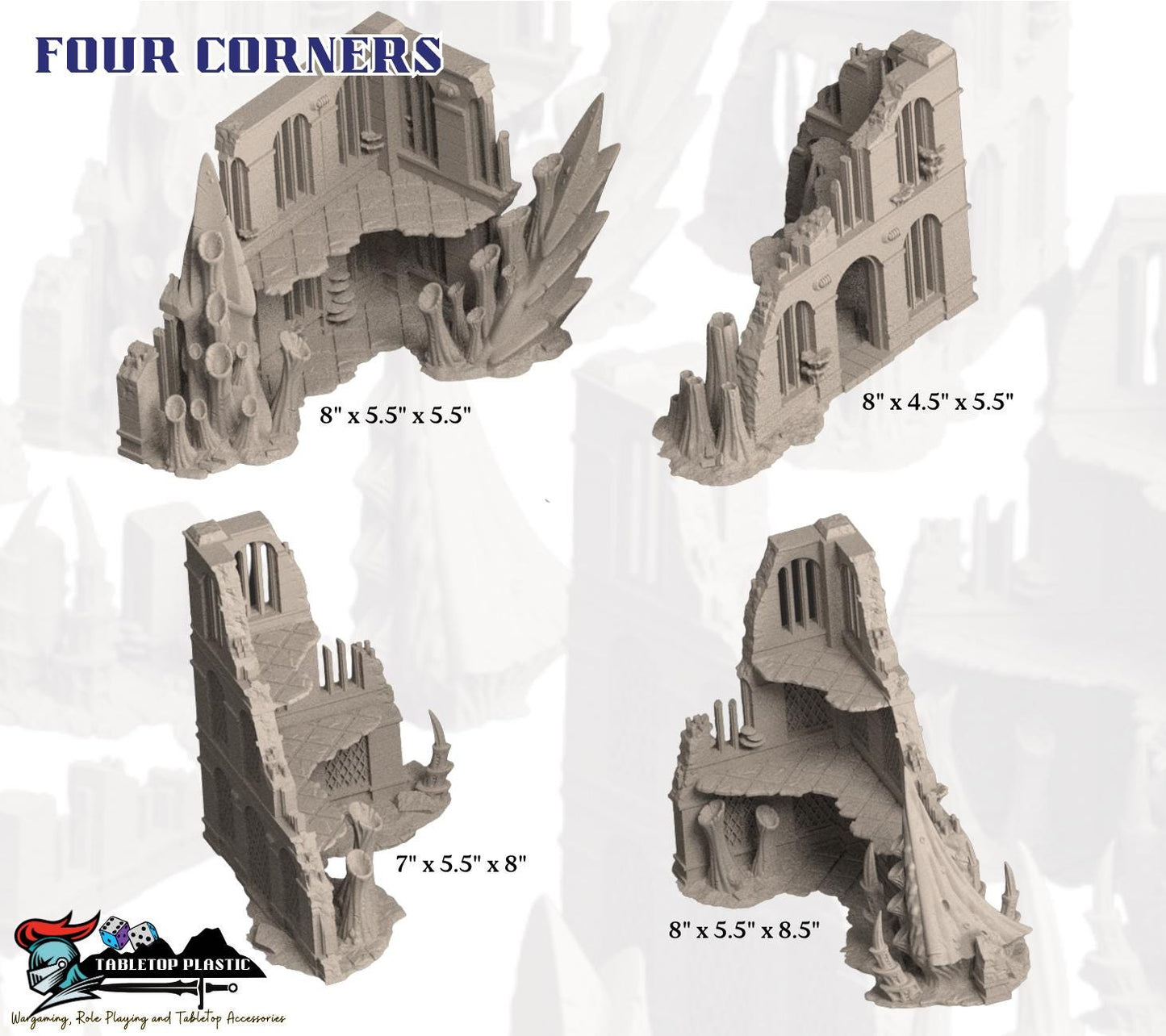 Alien Hive Terrain, Sci-Fi Spires and Platforms, 28-32mm Wargaming Scenery