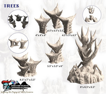 Alien Infested Ruins Terrain, 28-32mm Sci-Fi Table Scenery