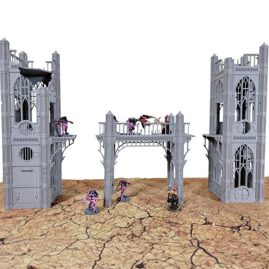 Gothic Sky Bridge: 28mm Sci-Fi Wargaming Terrain
