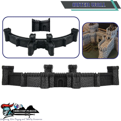 Gondor-Inspired White City Terrain, Citadel and Outer Walls, Bridges & Ruins, 28–32mm | Arkenfell (MESBG Style)