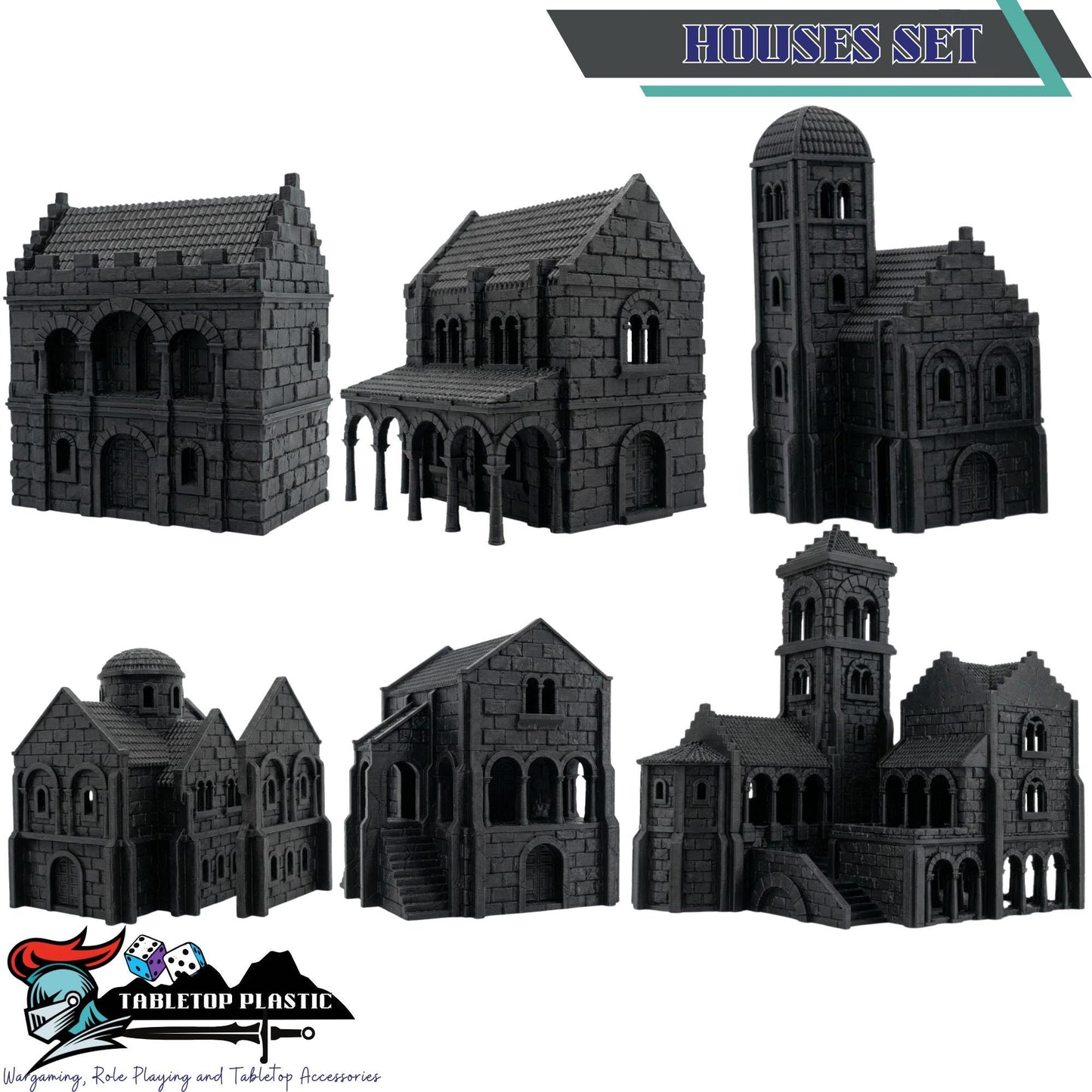 Gondor-Inspired White City Terrain, Citadel and Outer Walls, Bridges & Ruins, 28–32mm | Arkenfell (MESBG Style)