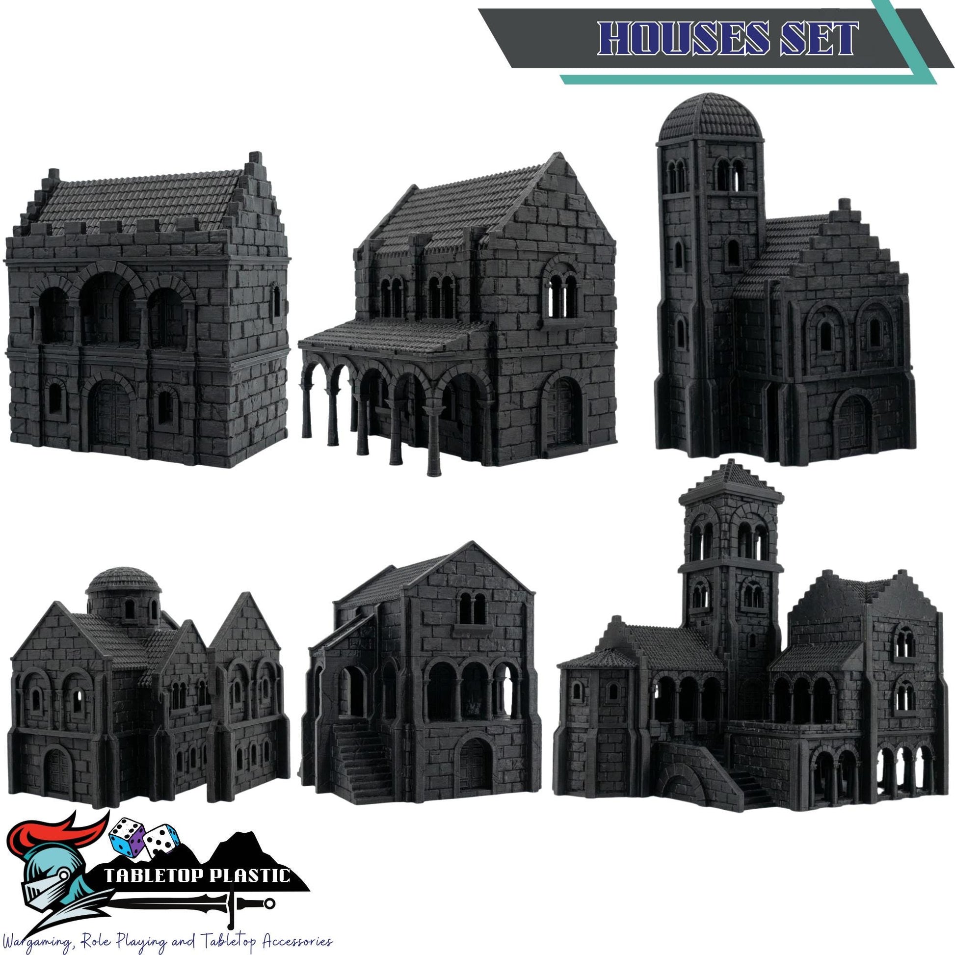 Gondor-Inspired White City Terrain, Citadel and Outer Walls, Bridges & Ruins, 28–32mm | Arkenfell (MESBG Style)