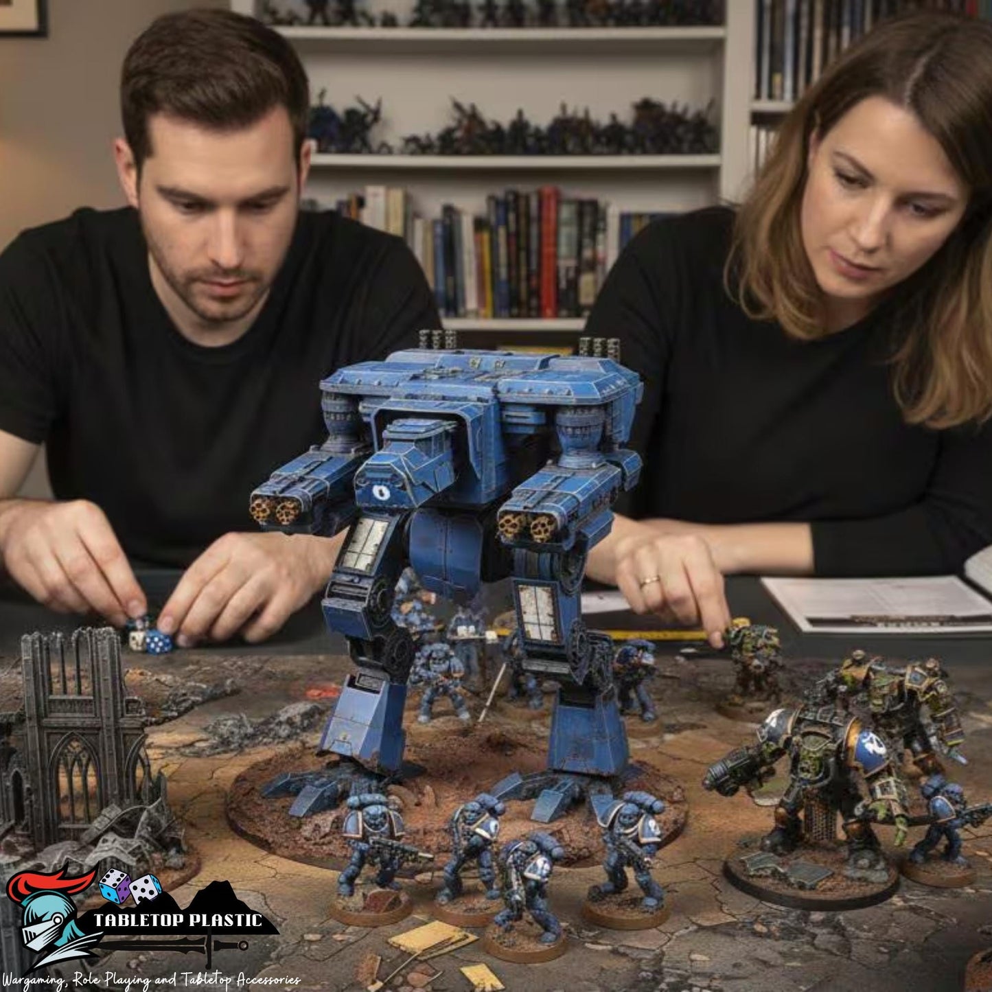 Dog Head Titan Proxy, Scout-Class Titan Walker, Magnet-Ready Weapons, 10.5” Tall, FDM Printed Model