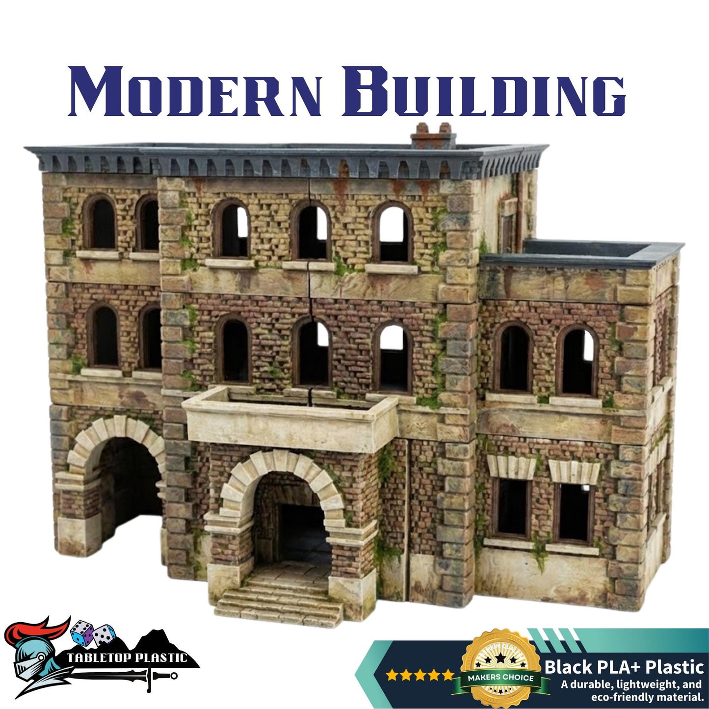 Modern Urban Terrain Set | Gas Station, Diner, Street Scatter & Multi-Story Building (MCP Scale)
