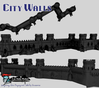 Fantasy Terrain Silver Haven – Modular Castle Walls, Gothic Bridge, House & Pavillion for Tabletop RPG and Wargaming Dioramas