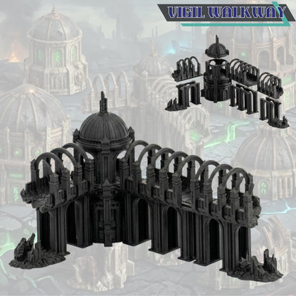 Sci-Fi Terrain Domes & Towers, 28-32mm Wargaming Ruins