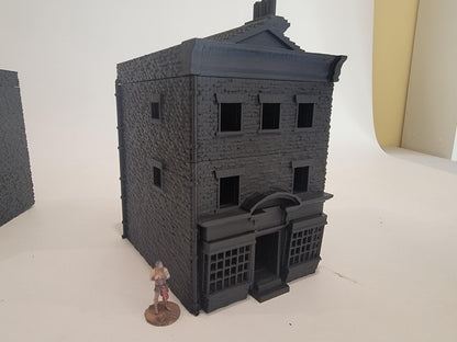 Victorian Townhouse Terrain Set | 7 Three-Story Shops & Residences for Malifaux/Steampunk Tables