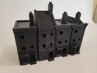 Victorian Townhouse Terrain Set | 7 Three-Story Shops & Residences for Malifaux/Steampunk Tables