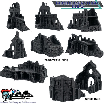 Gondor-Inspired White City Terrain, Citadel and Outer Walls, Bridges & Ruins, 28–32mm | Arkenfell (MESBG Style)