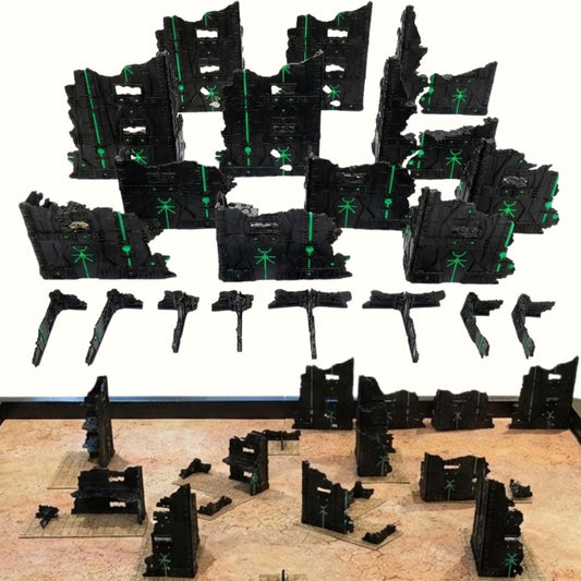 Foldable Tomb World Ruins Terrain Set: GW 2025 Tournament Ready Grimdark Scenery