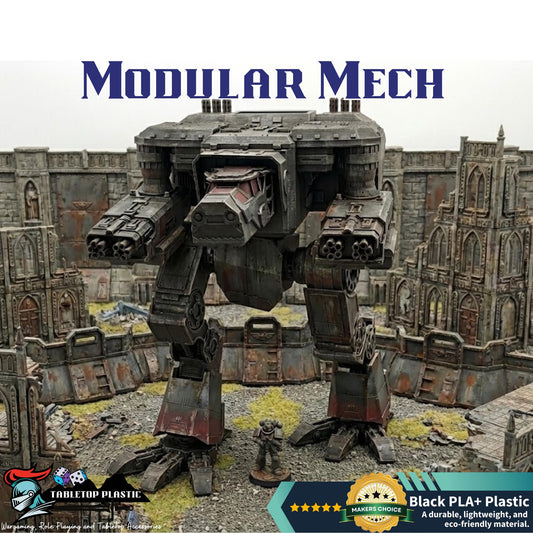 Dog Head Titan Proxy, Scout-Class Titan Walker, Magnet-Ready Weapons, 10.5” Tall, FDM Printed Model
