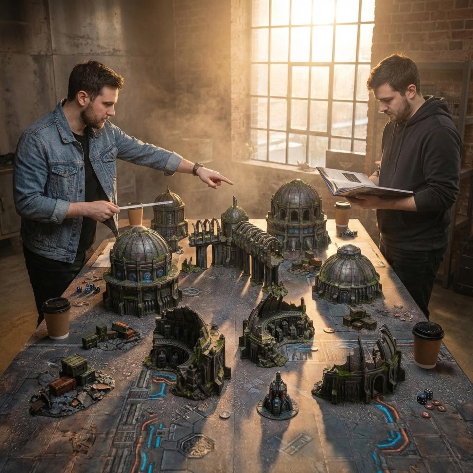 Sci-Fi Terrain Domes & Towers, 28-32mm Wargaming Ruins