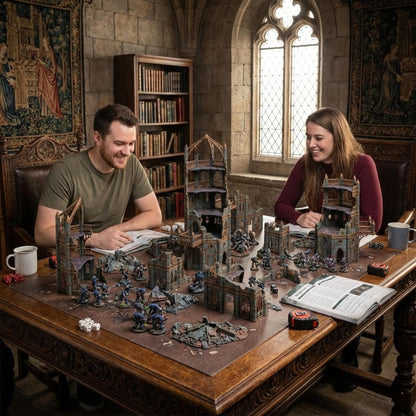 Gothic Sci-Fi Terrain Towers & Ruins, Sector-Style Urban Battlefield Scenery, 28–32mm Tabletop Wargaming