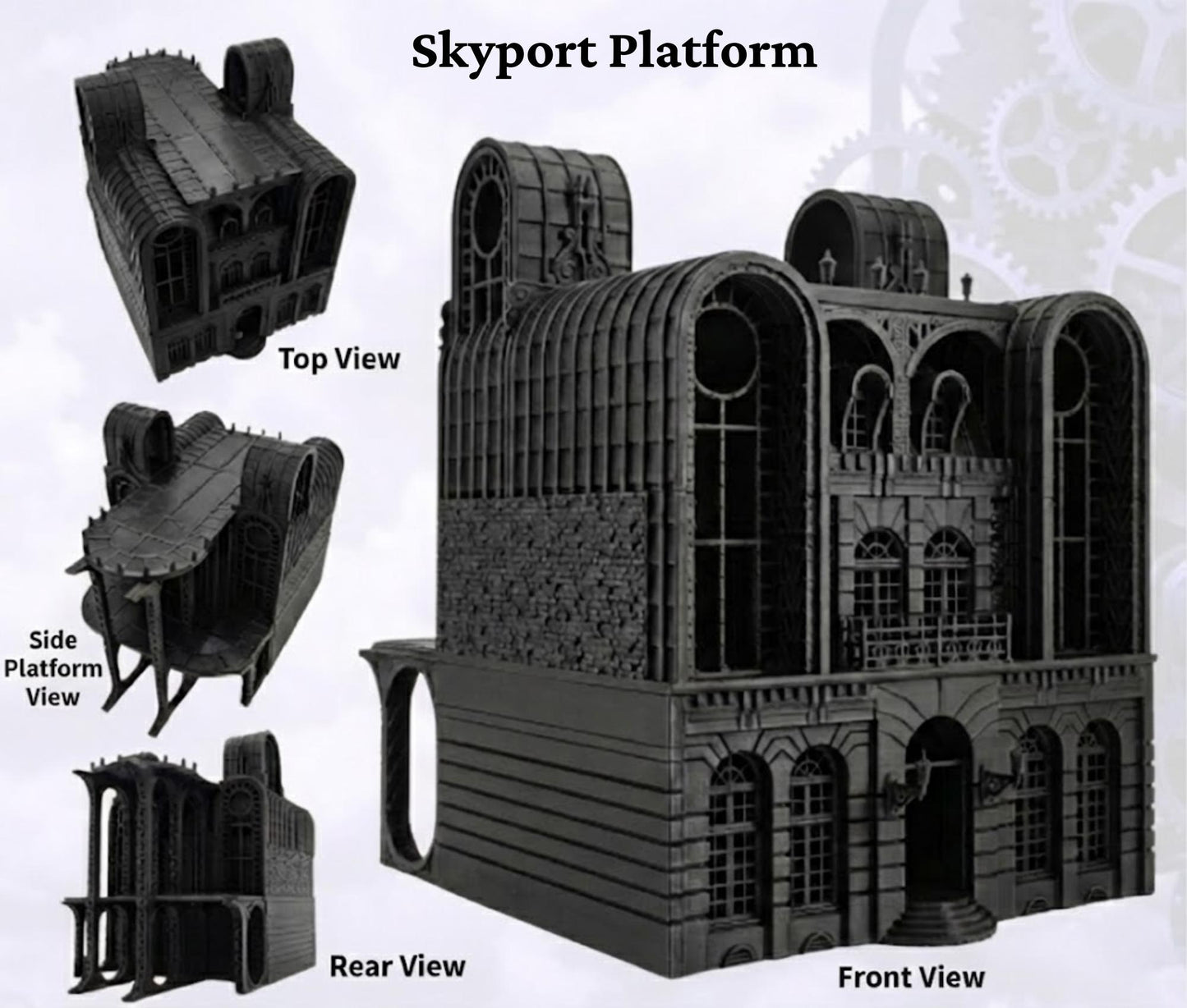 Laandan Steamtown Terrain Set, Victorian Gaslamp City, 28-32mm Scale