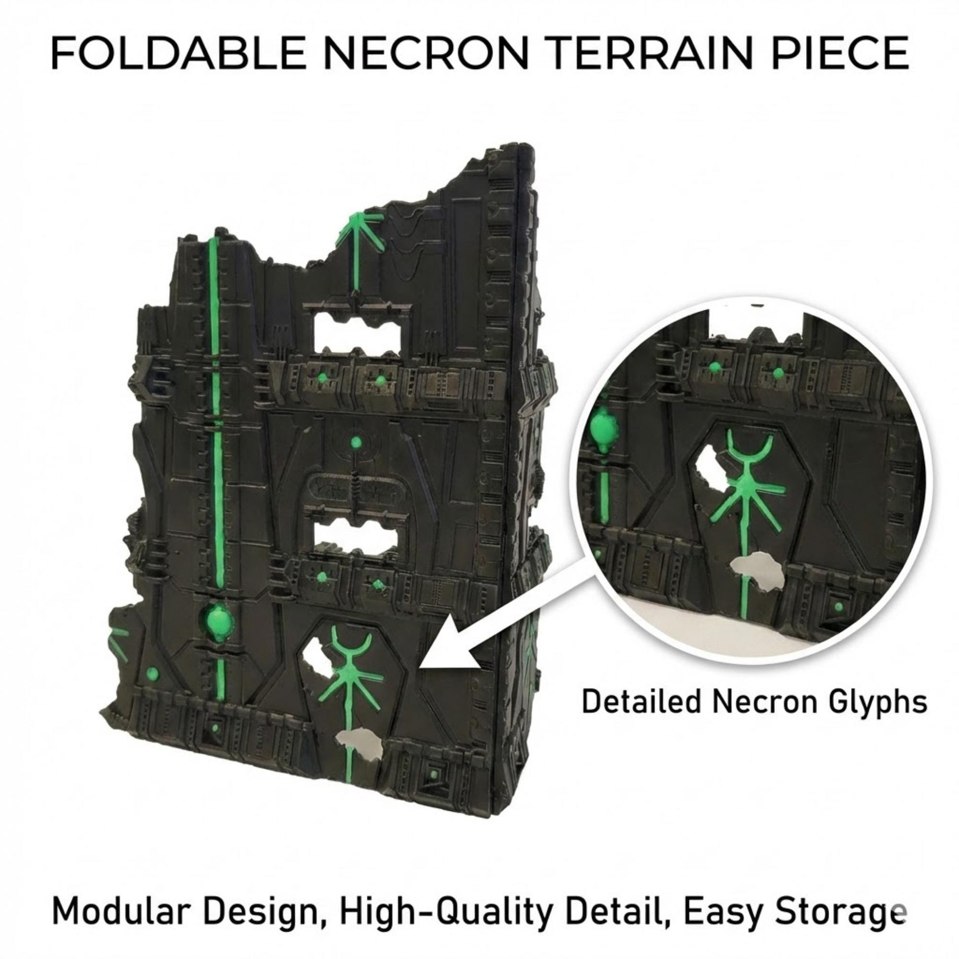 Foldable Tomb World Ruins Terrain Set: GW 2025 Tournament Ready Grimdark Scenery