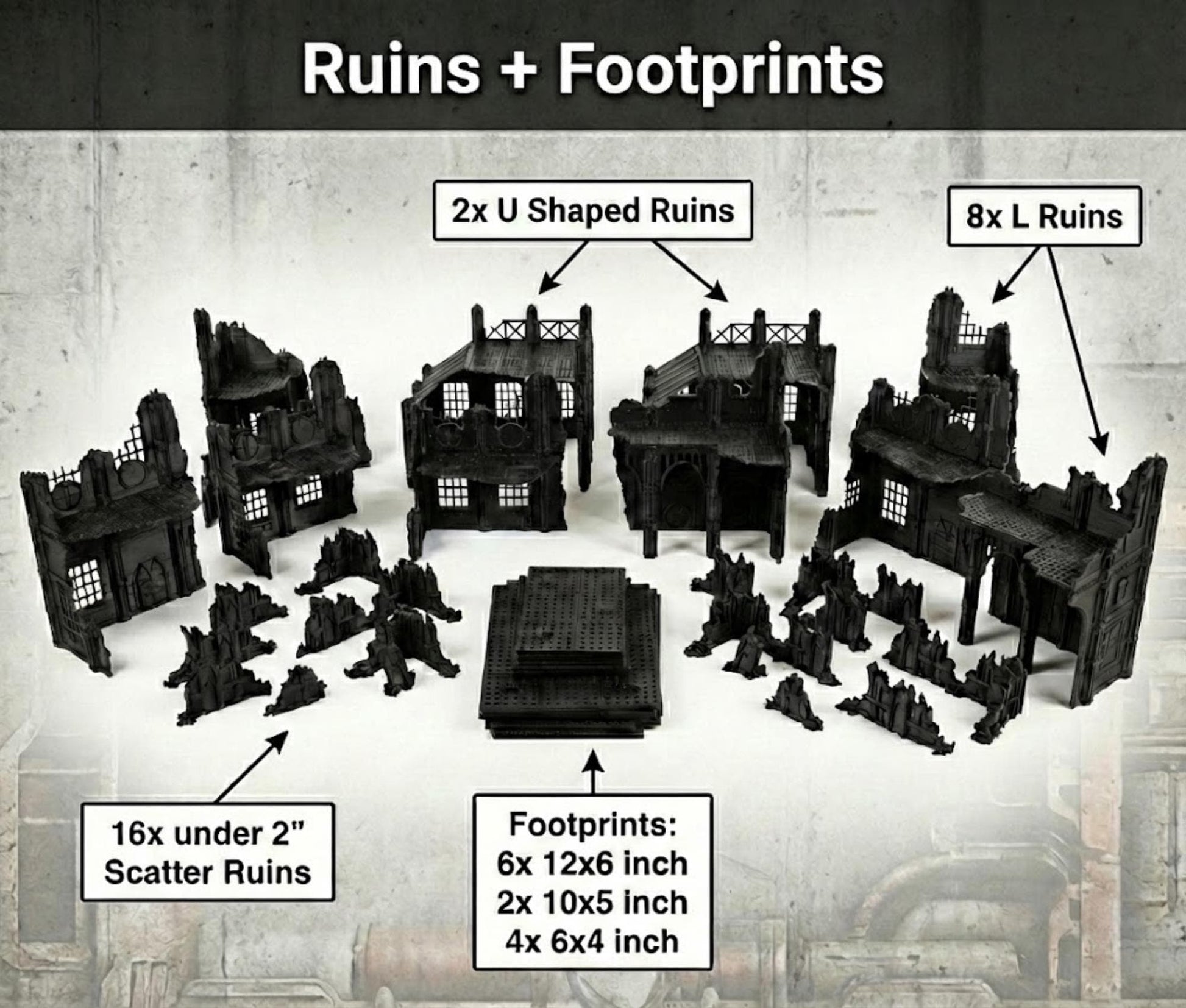 Mars Factory Ruins: Wargaming Tabletop Terrain - 40k Tournament Pariah Nexus
