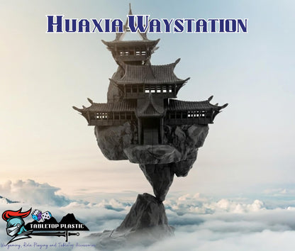 Huaxia Floating Way Station – Eastern Fantasy Tabletop Terrain (28–32mm)