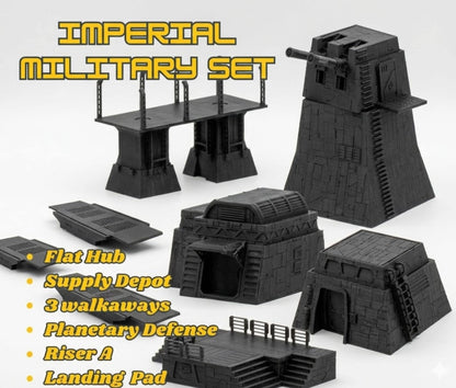Sci-Fi Outpost Terrain Set – Modular Tabletop Scenery (40mm Scale)
