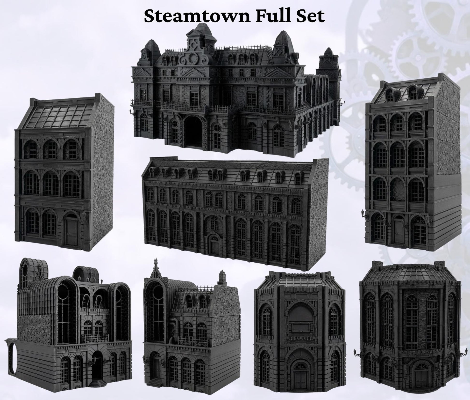 Laandan Steamtown Terrain Set, Victorian Gaslamp City, 28-32mm Scale