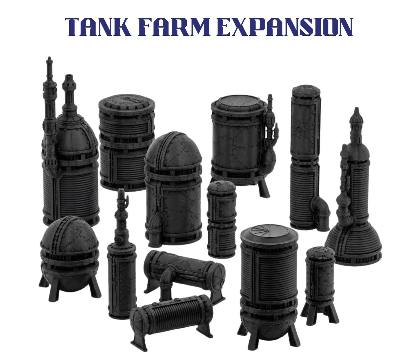 Grimdark Plasma Refinery, Modular Industrial Terrain, 28-32mm