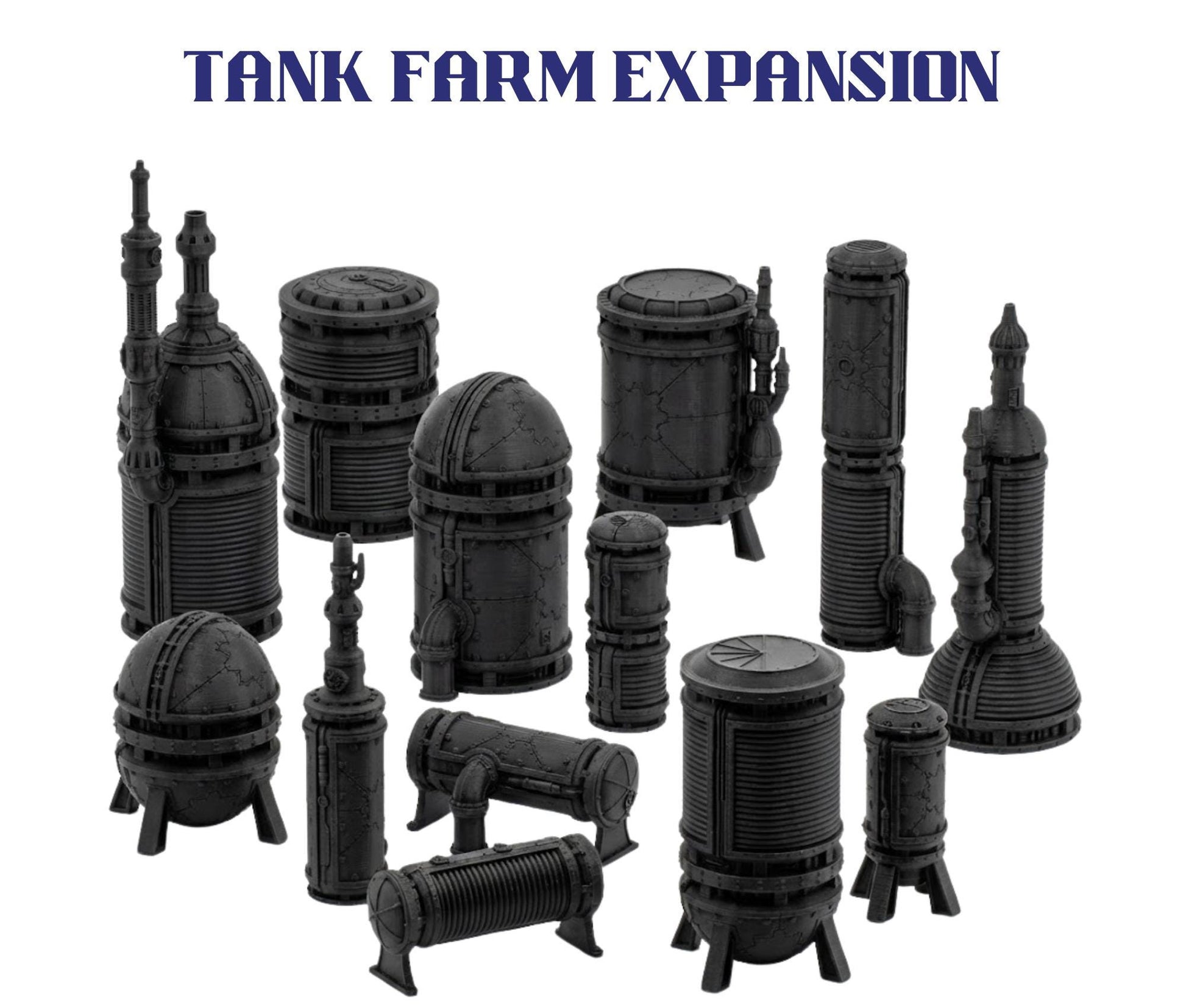 Grimdark Plasma Refinery, Modular Industrial Terrain, 28-32mm