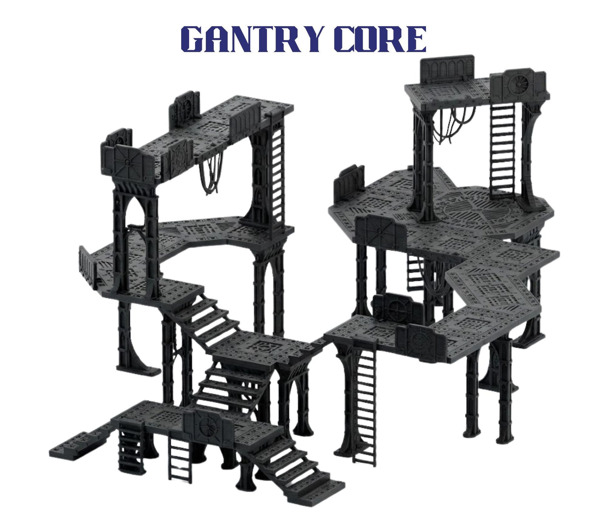 Grimdark Plasma Refinery, Modular Industrial Terrain, 28-32mm