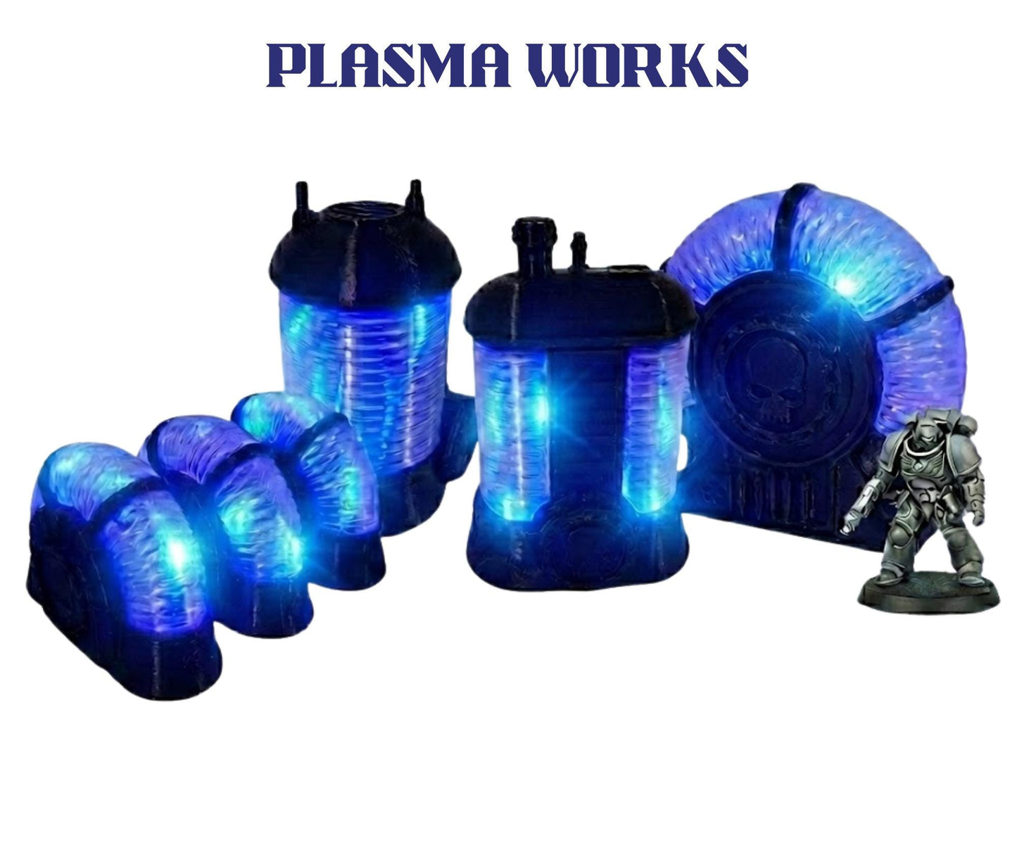 Grimdark Plasma Refinery, Modular Industrial Terrain, 28-32mm