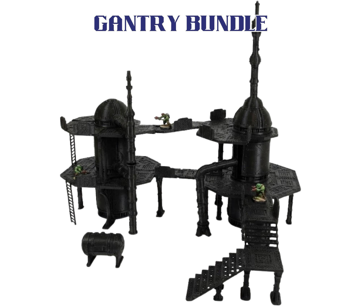 Grimdark Plasma Refinery, Modular Industrial Terrain, 28-32mm