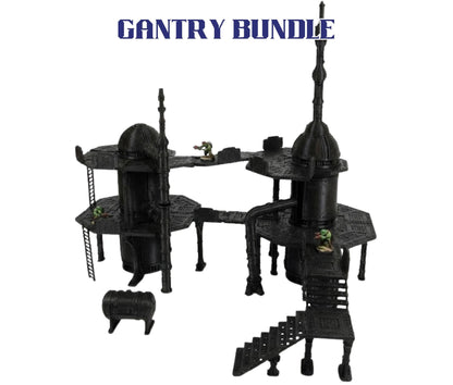 Grimdark Plasma Refinery, Modular Industrial Terrain, 28-32mm