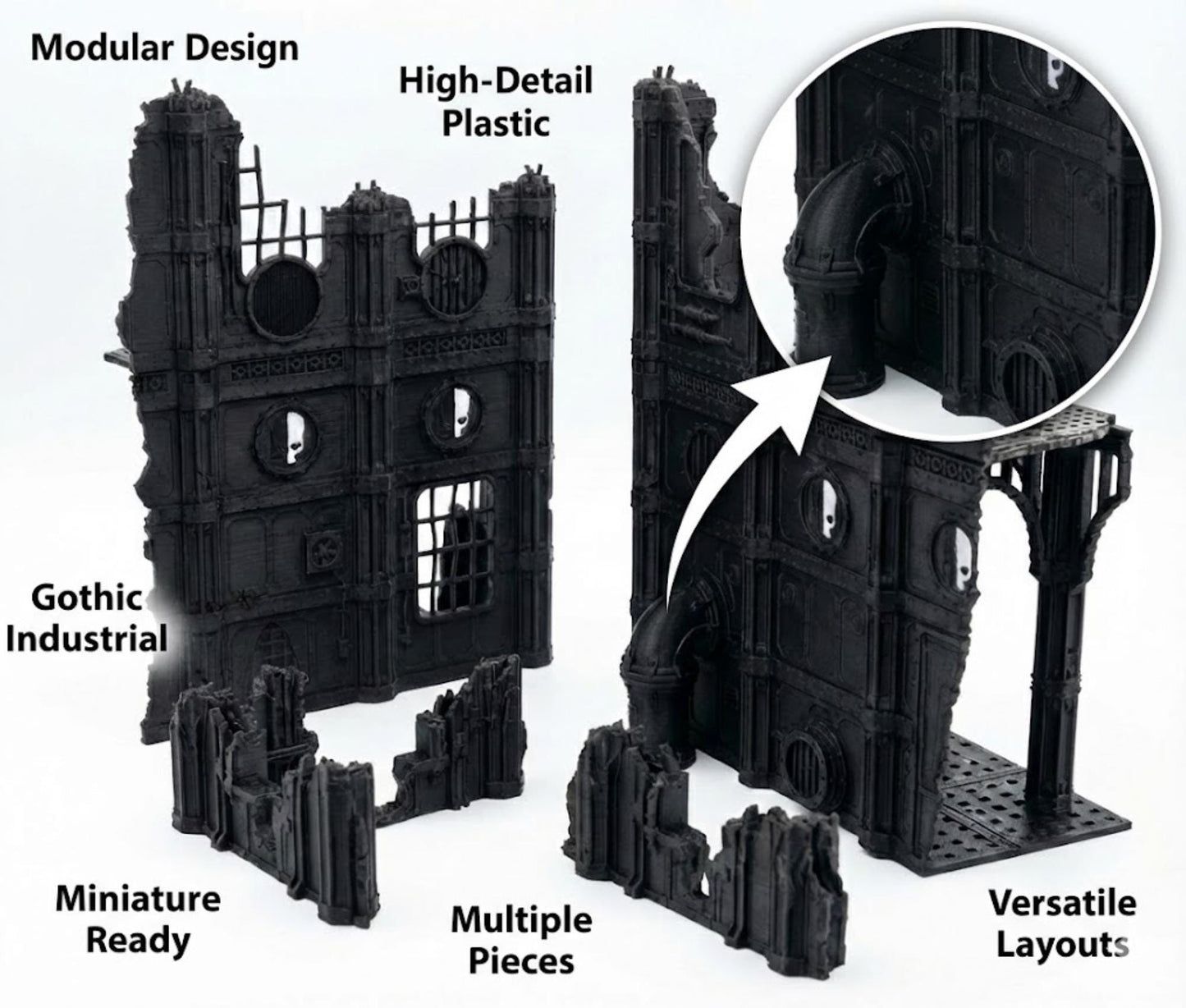 Mars Factory Ruins: Wargaming Tabletop Terrain - 40k Tournament Pariah Nexus
