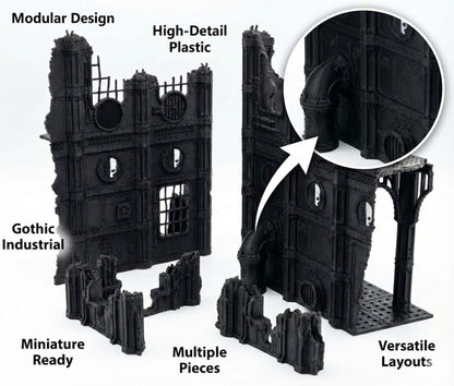 Mars Factory Ruins: Wargaming Tabletop Terrain - 40k Tournament Pariah Nexus