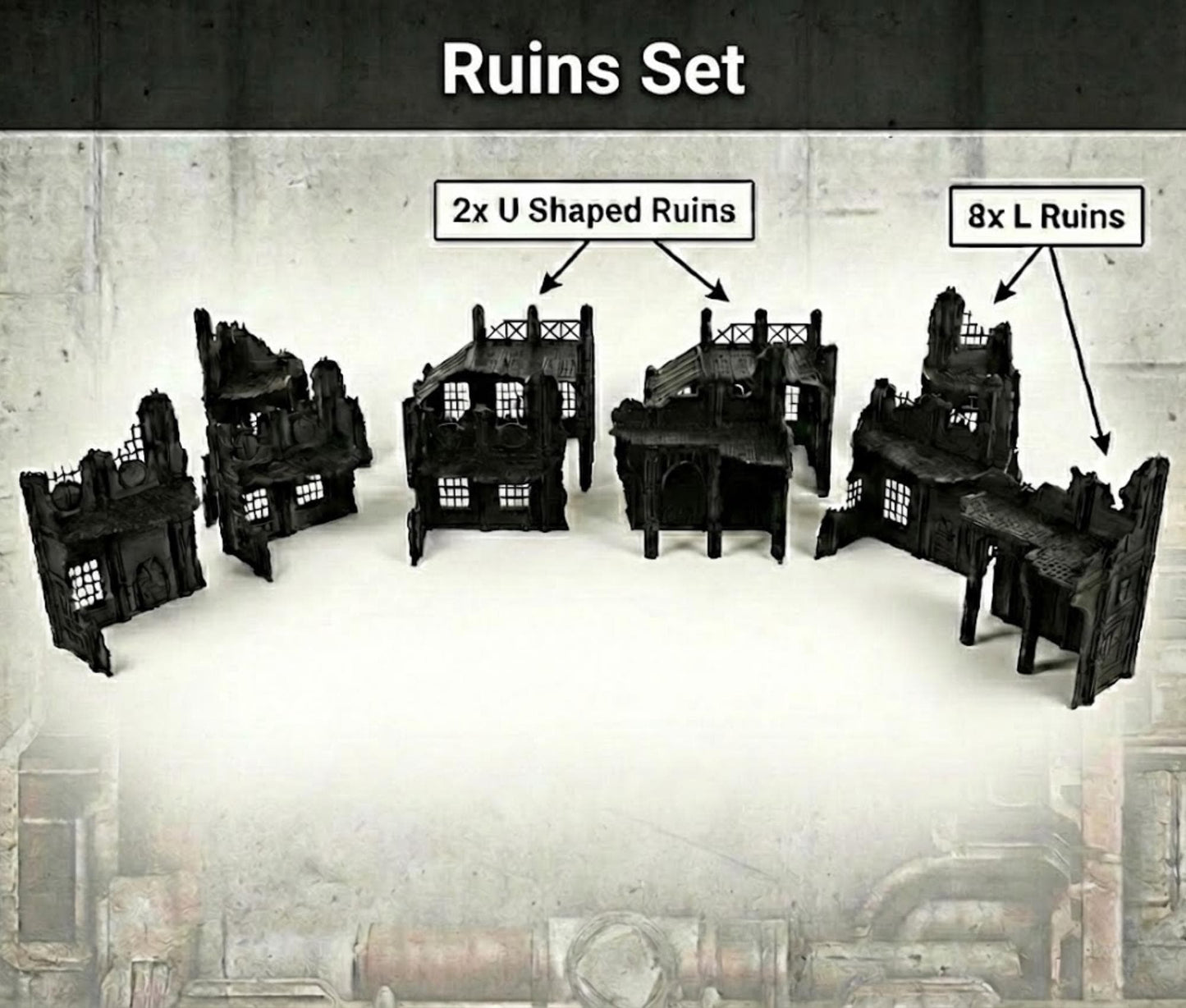 Mars Factory Ruins: Wargaming Tabletop Terrain - 40k Tournament Pariah Nexus