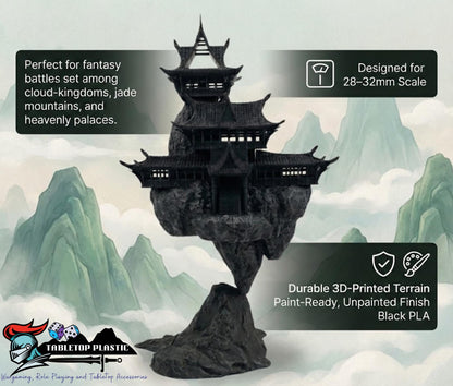 Huaxia Floating Way Station – Eastern Fantasy Tabletop Terrain (28–32mm)