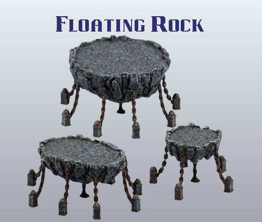 Floating Rocks Terrain Set, Levitating Island Platforms, Fantasy RPG Scenery