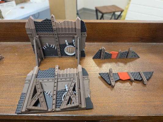 Misprint: Greenskin Foldable Ruins - Gate Wall & Two Barricades