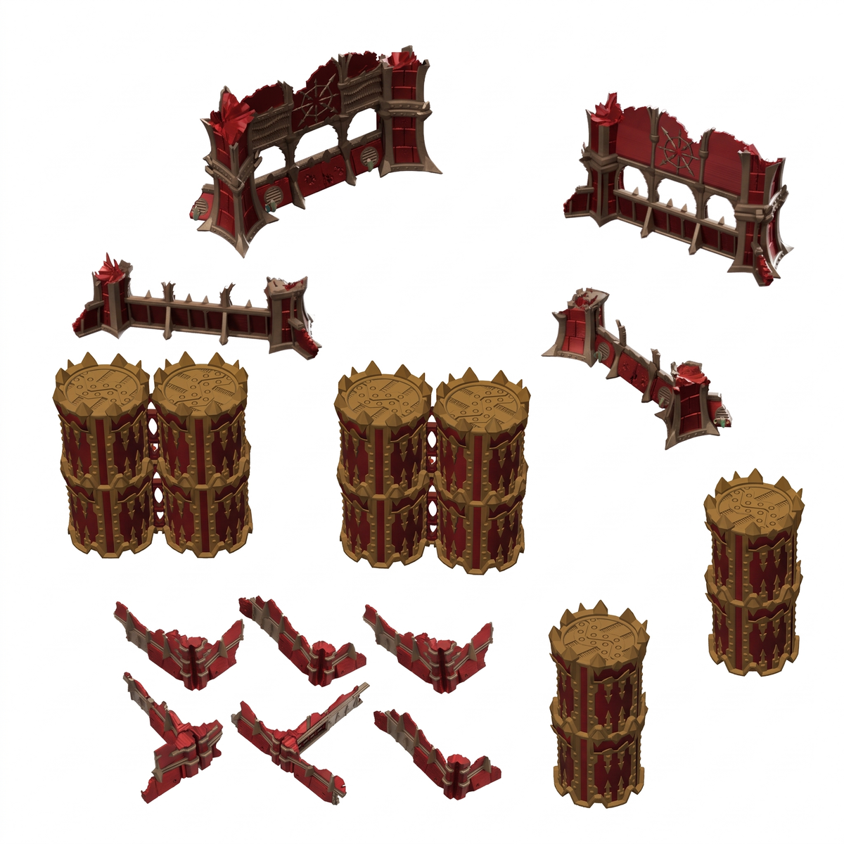 Chaos Fort Red & Bronze Custom 11th Edition Upgrade Set
