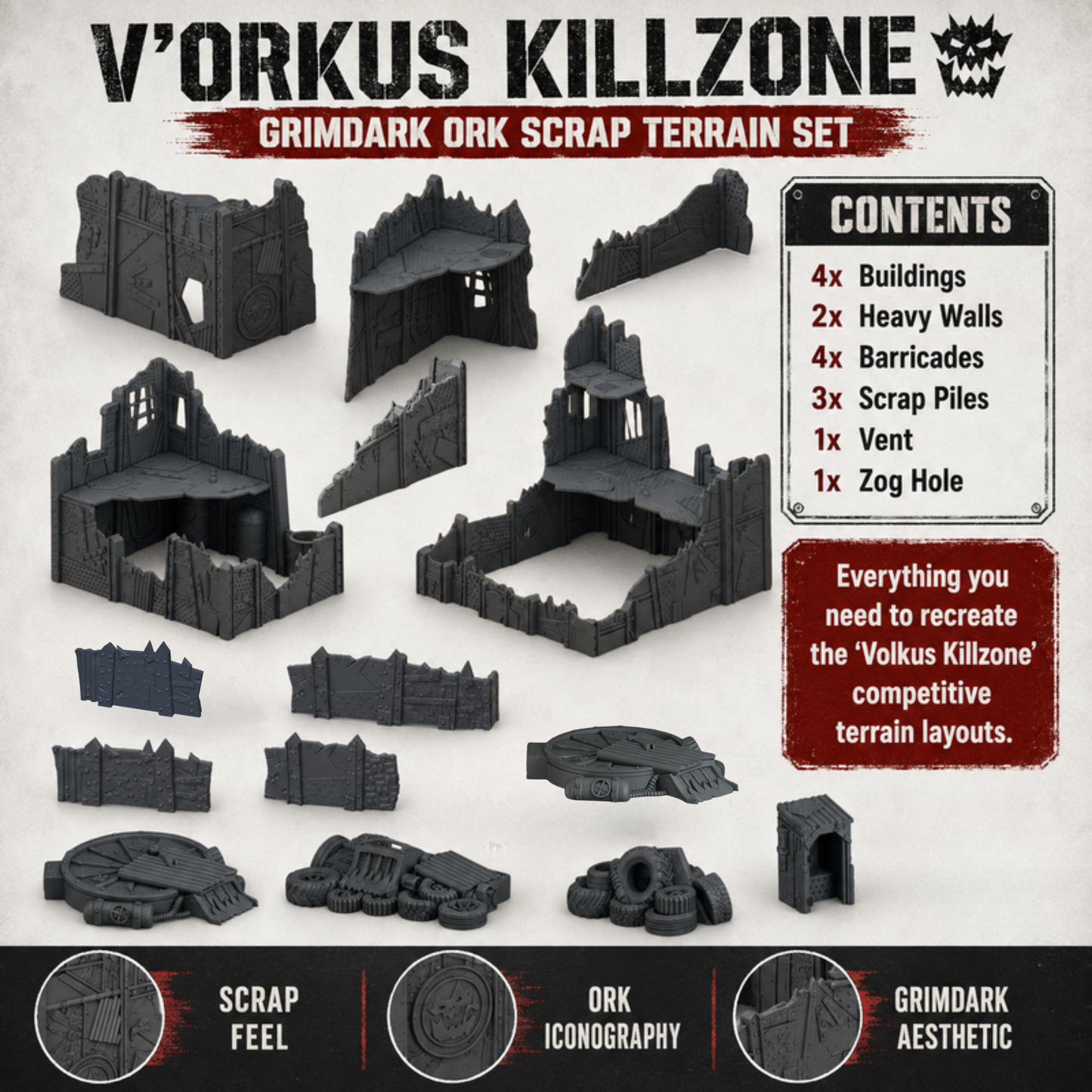 V'Orkus Killzone Zog Hole detail shot with Ork miniature