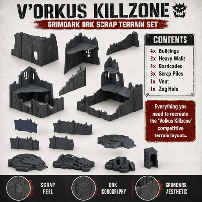 V'Orkus Killzone Zog Hole detail shot with Ork miniature