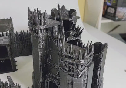 Orc Fort Terrain Bundle: Modular Walls, Towers, Camp - 28-32mm Wargaming