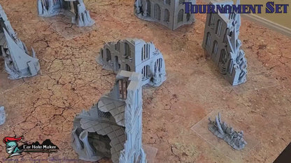 Full Hive Infestation Terrain Set – Alien Ruins & Scatter for Competitive Play, 28mm-32mm Wargames