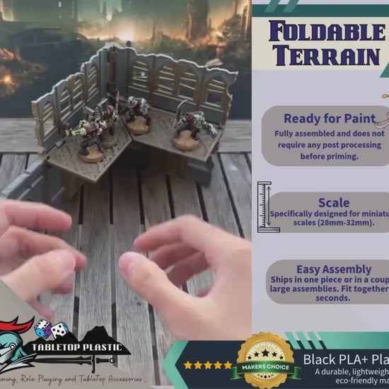 WTC Foldable Wargaming Terrain: Modular Sci-Fi Terrain - Grimdark Tournament