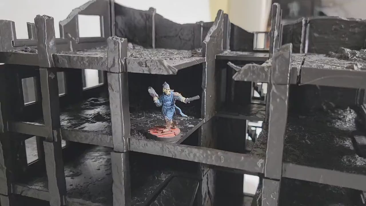Ashfall City Ruins Terrain Set: 28-32mm Modern Urban Wargaming