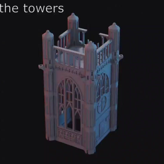 Modular Gothic Huge Cathedral SECTOR TEMPLARIS, Ruins for 28mm Tabletop Gaming