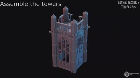 Modular Gothic Huge Cathedral SECTOR TEMPLARIS, Ruins for 28mm Tabletop Gaming