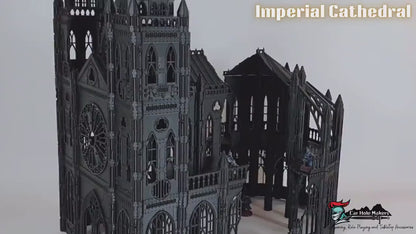 Gothic Cathedral Ruins: 28mm Wargame Terrain - Sci-Fi Battle Centerpiece